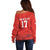 Custom Switzerland Football Off Shoulder Sweater Hopp Schwiiz!