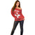 Custom Switzerland Football Off Shoulder Sweater Hopp Schwiiz!