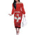 Custom Switzerland Football Off The Shoulder Long Sleeve Dress Hopp Schwiiz!