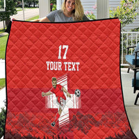 Custom Switzerland Football Quilt Hopp Schwiiz!