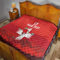 Custom Switzerland Football Quilt Hopp Schwiiz!