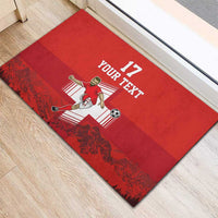 Custom Switzerland Football Rubber Doormat Hopp Schwiiz!