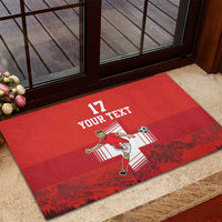 Custom Switzerland Football Rubber Doormat Hopp Schwiiz!