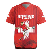 Custom Switzerland Football Rugby Jersey Hopp Schwiiz!