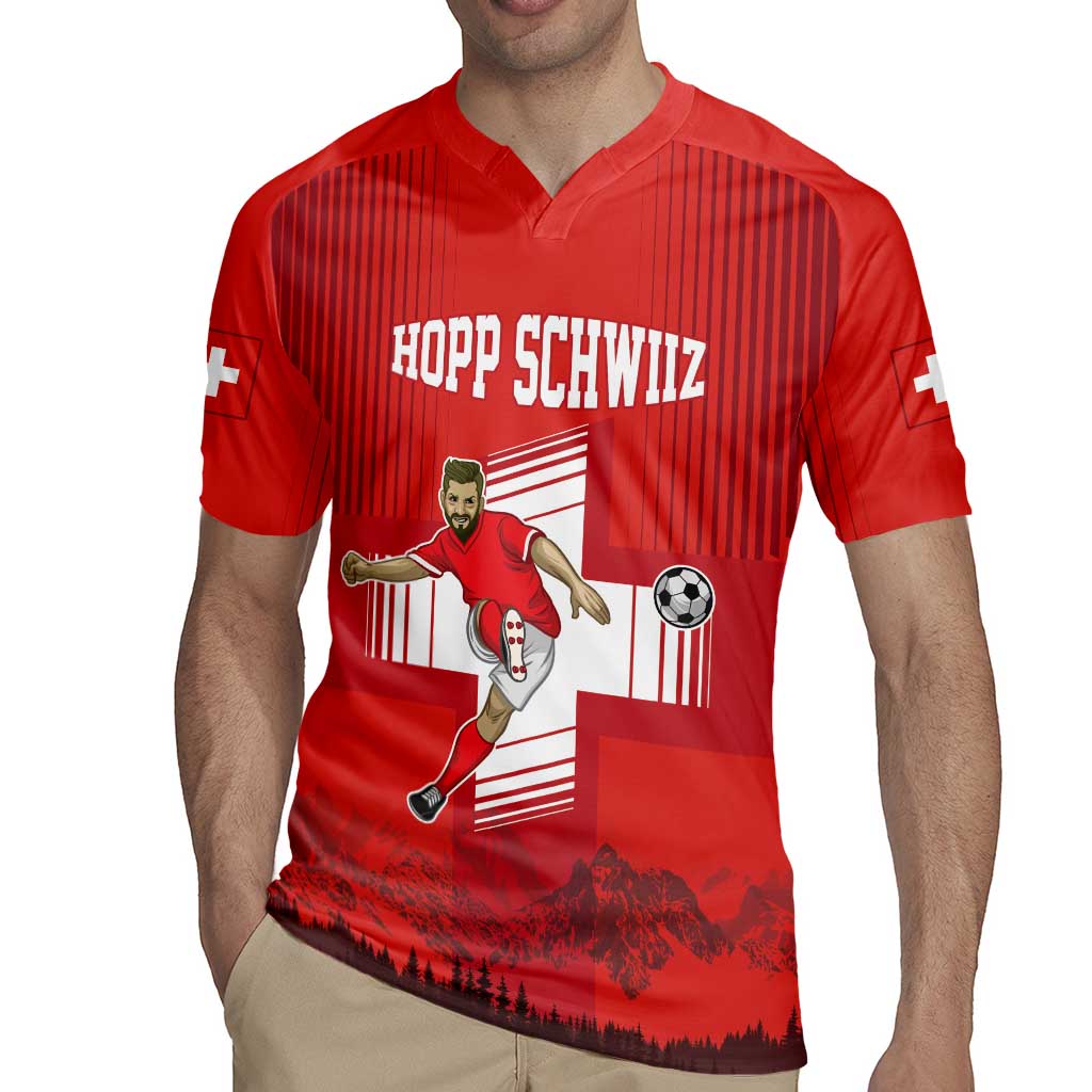 Custom Switzerland Football Rugby Jersey Hopp Schwiiz!