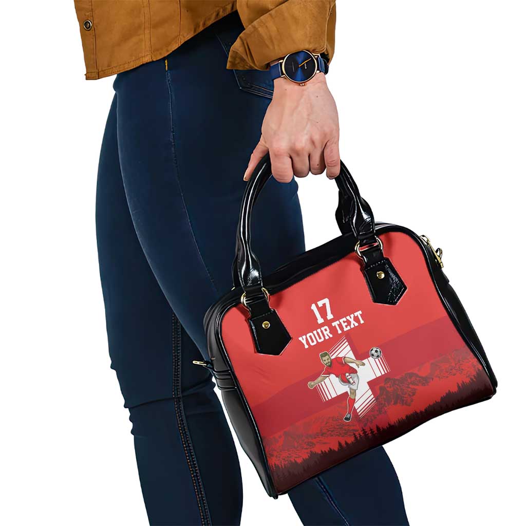 Custom Switzerland Football Shoulder Handbag Hopp Schwiiz!