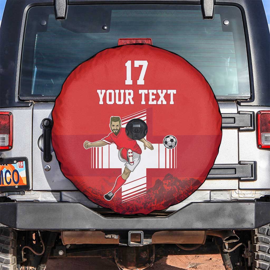 Custom Switzerland Football Spare Tire Cover Hopp Schwiiz!