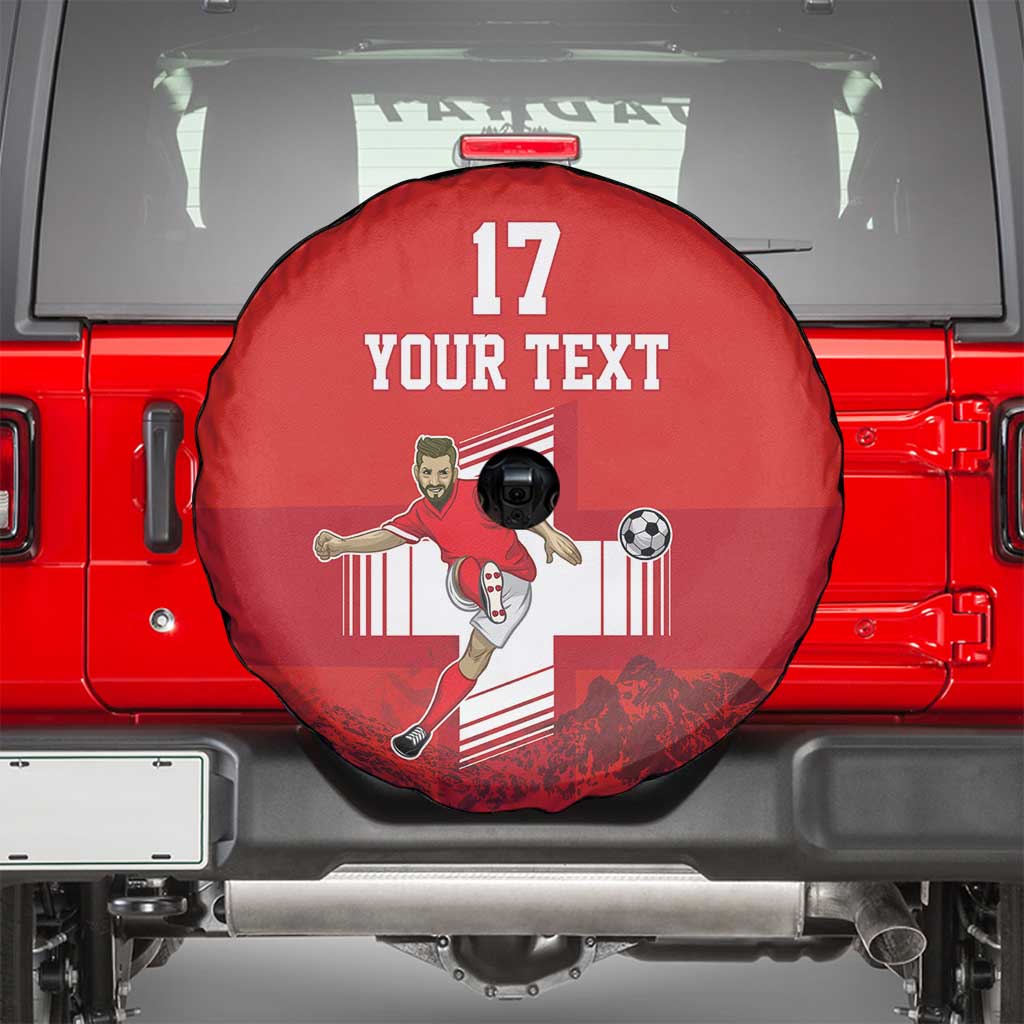 Custom Switzerland Football Spare Tire Cover Hopp Schwiiz!