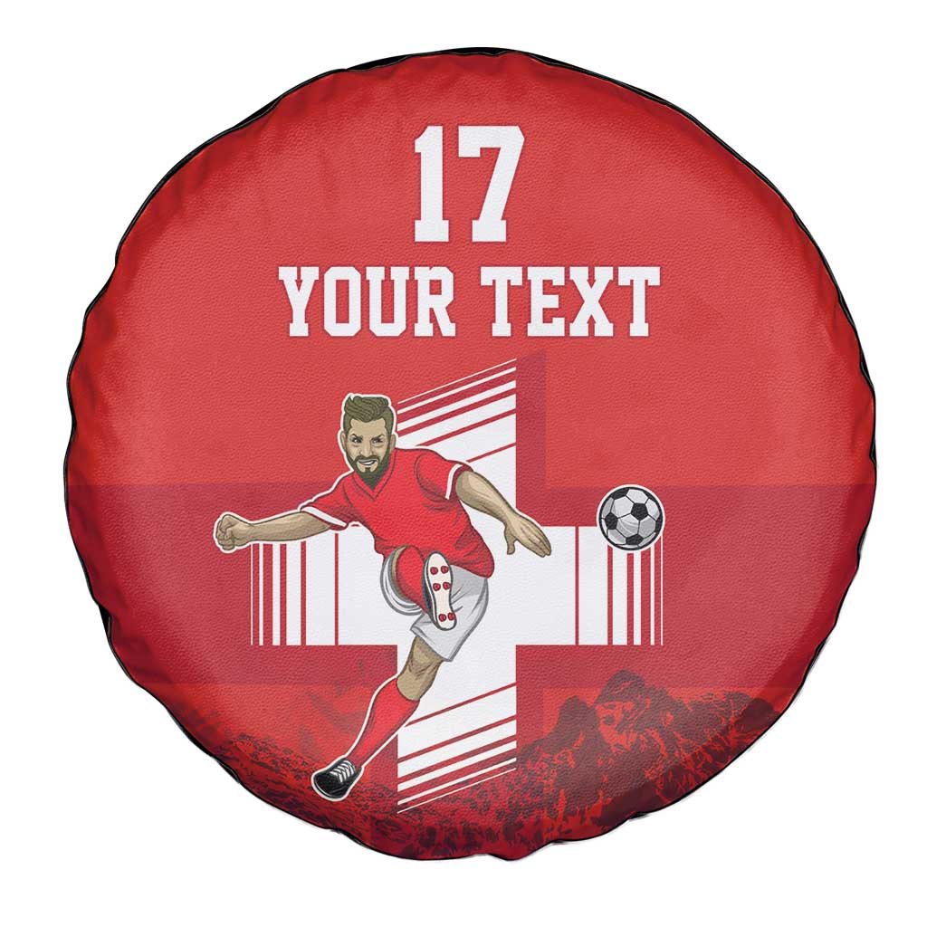 Custom Switzerland Football Spare Tire Cover Hopp Schwiiz!