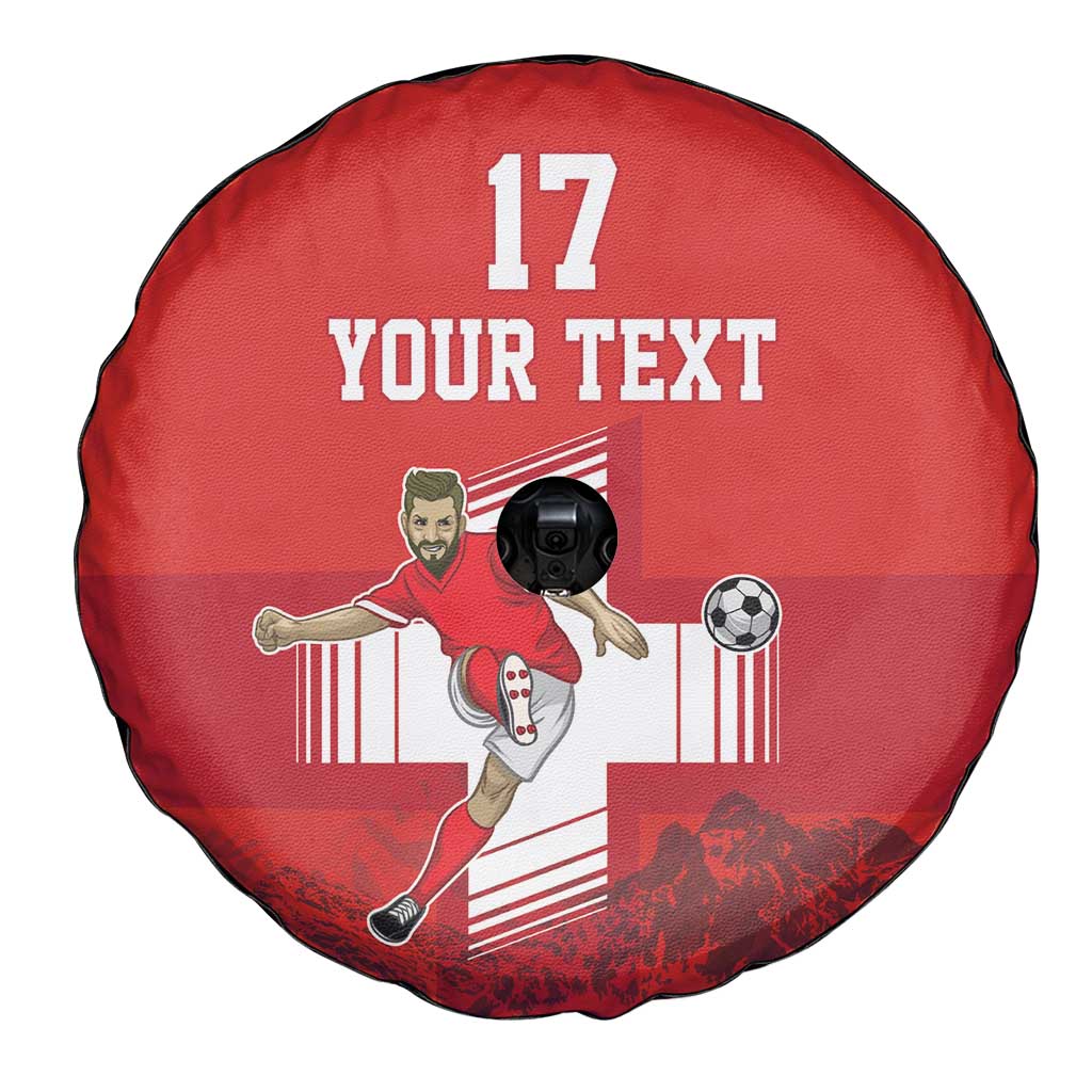Custom Switzerland Football Spare Tire Cover Hopp Schwiiz!