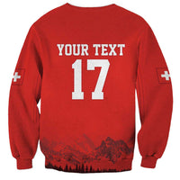 Custom Switzerland Football Sweatshirt Hopp Schwiiz!