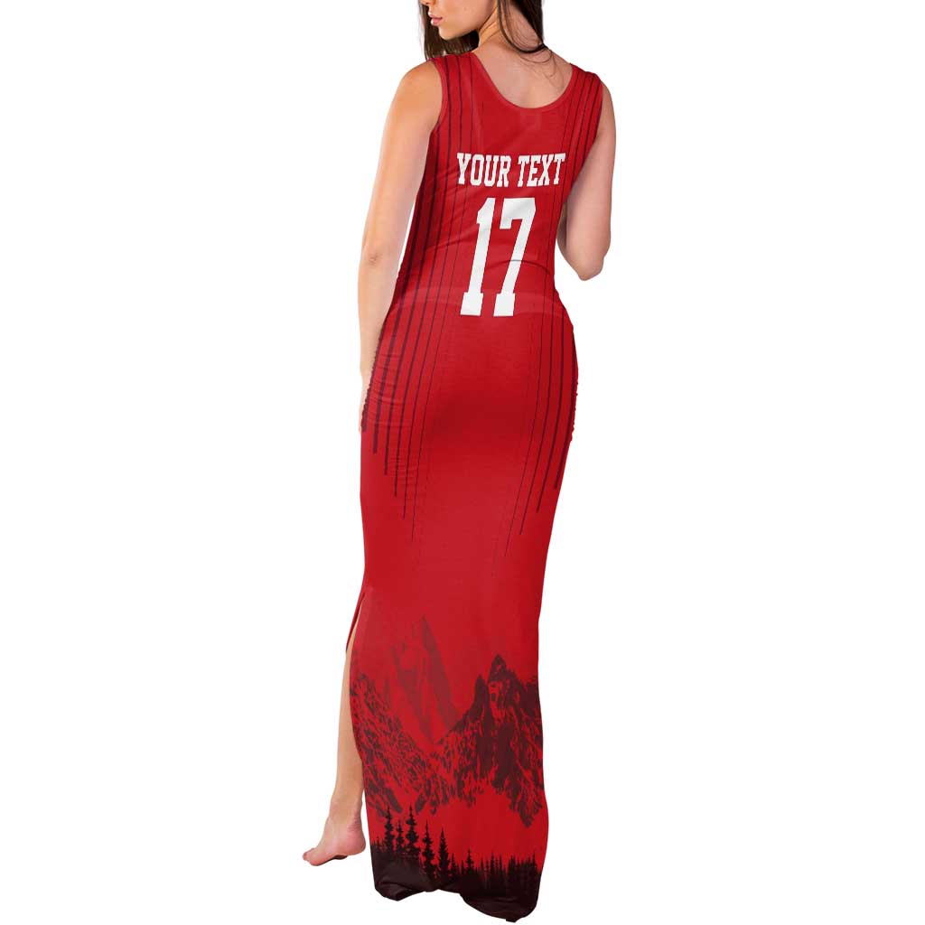 Custom Switzerland Football Tank Maxi Dress Hopp Schwiiz!