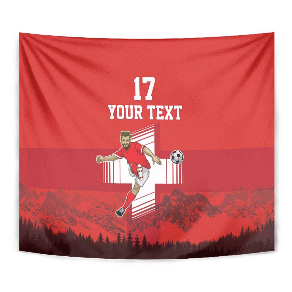 Custom Switzerland Football Tapestry Hopp Schwiiz!