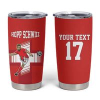 Custom Switzerland Football Tumbler Cup Hopp Schwiiz!