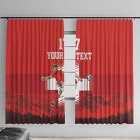 Custom Switzerland Football Window Curtain Hopp Schwiiz!