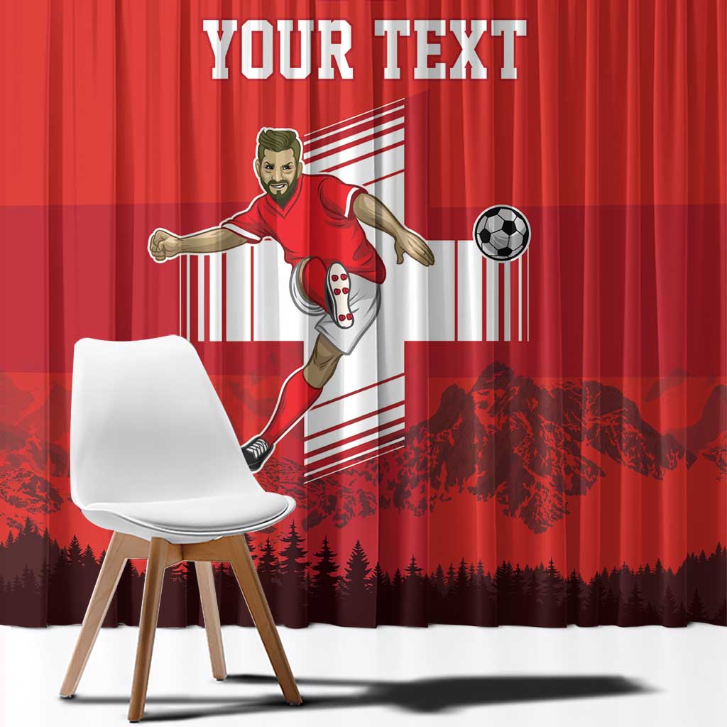 Custom Switzerland Football Window Curtain Hopp Schwiiz!