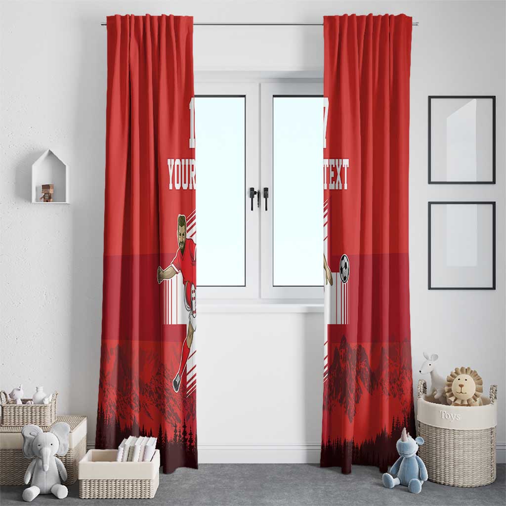 Custom Switzerland Football Window Curtain Hopp Schwiiz!