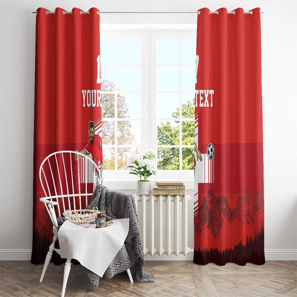 Custom Switzerland Football Window Curtain Hopp Schwiiz!
