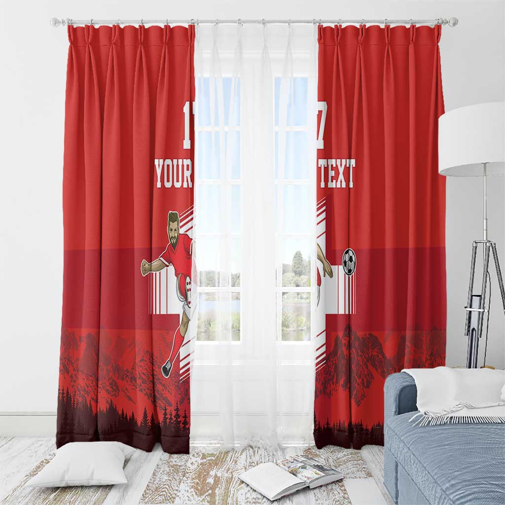Custom Switzerland Football Window Curtain Hopp Schwiiz!