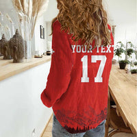 Custom Switzerland Football Women Casual Shirt Hopp Schwiiz!