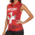Custom Switzerland Football Women Sleeveless Polo Shirt Hopp Schwiiz!