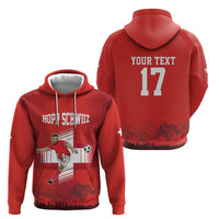 Custom Switzerland Football Zip Hoodie Hopp Schwiiz!
