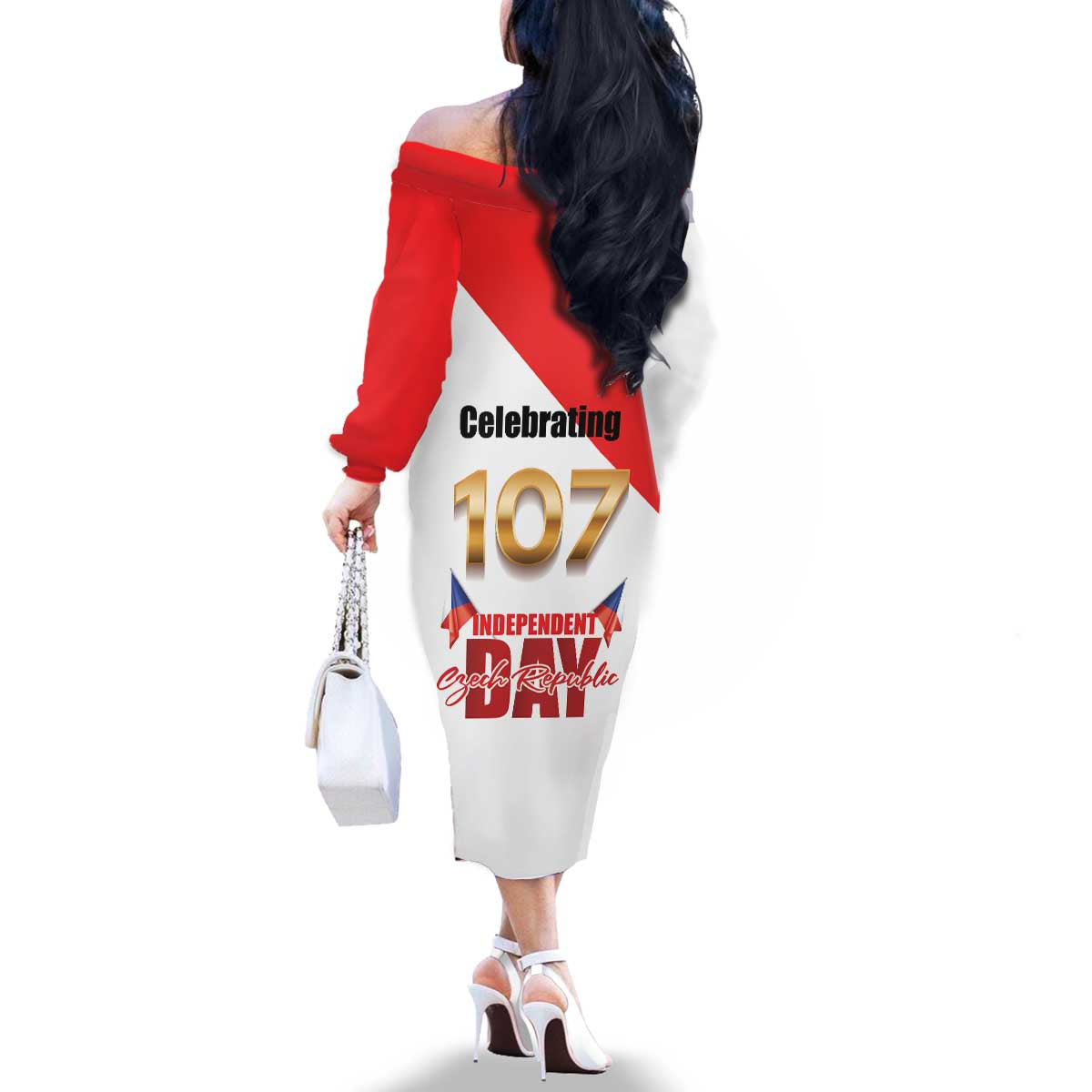 Den Vzniku Samostatneho Ceskoslovenskeho Statu Family Matching Off The Shoulder Long Sleeve Dress and Hawaiian Shirt Czech Republic Independence day LT17