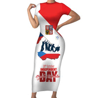 Den Vzniku Samostatneho Ceskoslovenskeho Statu Family Matching Short Sleeve Bodycon Dress and Hawaiian Shirt Czech Republic Independence day LT17