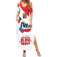 Den Vzniku Samostatneho Ceskoslovenskeho Statu Family Matching Summer Maxi Dress and Hawaiian Shirt Czech Republic Independence day LT17