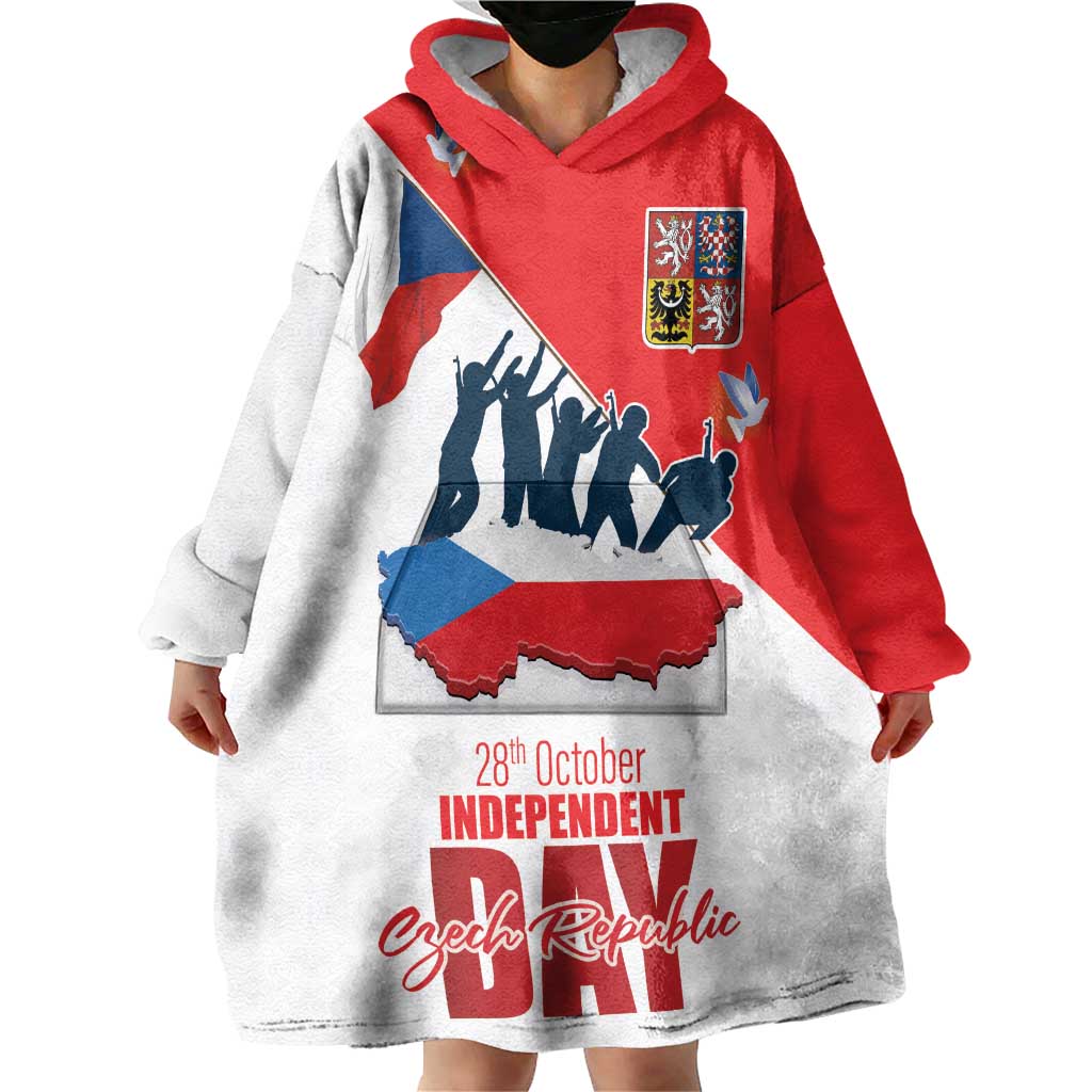 Den Vzniku Samostatneho Ceskoslovenskeho Statu Wearable Blanket Hoodie Czech Republic Independence day LT17 - Wonder Print Shop