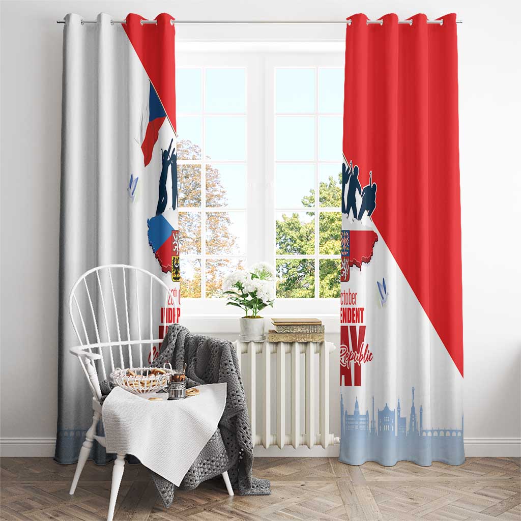 Den Vzniku Samostatneho Ceskoslovenskeho Statu Window Curtain Czech Republic Independence day LT17 - Wonder Print Shop