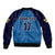 Custom Sweden Flag and Coat of arms Bomber Jacket Three Crowns of Sweden