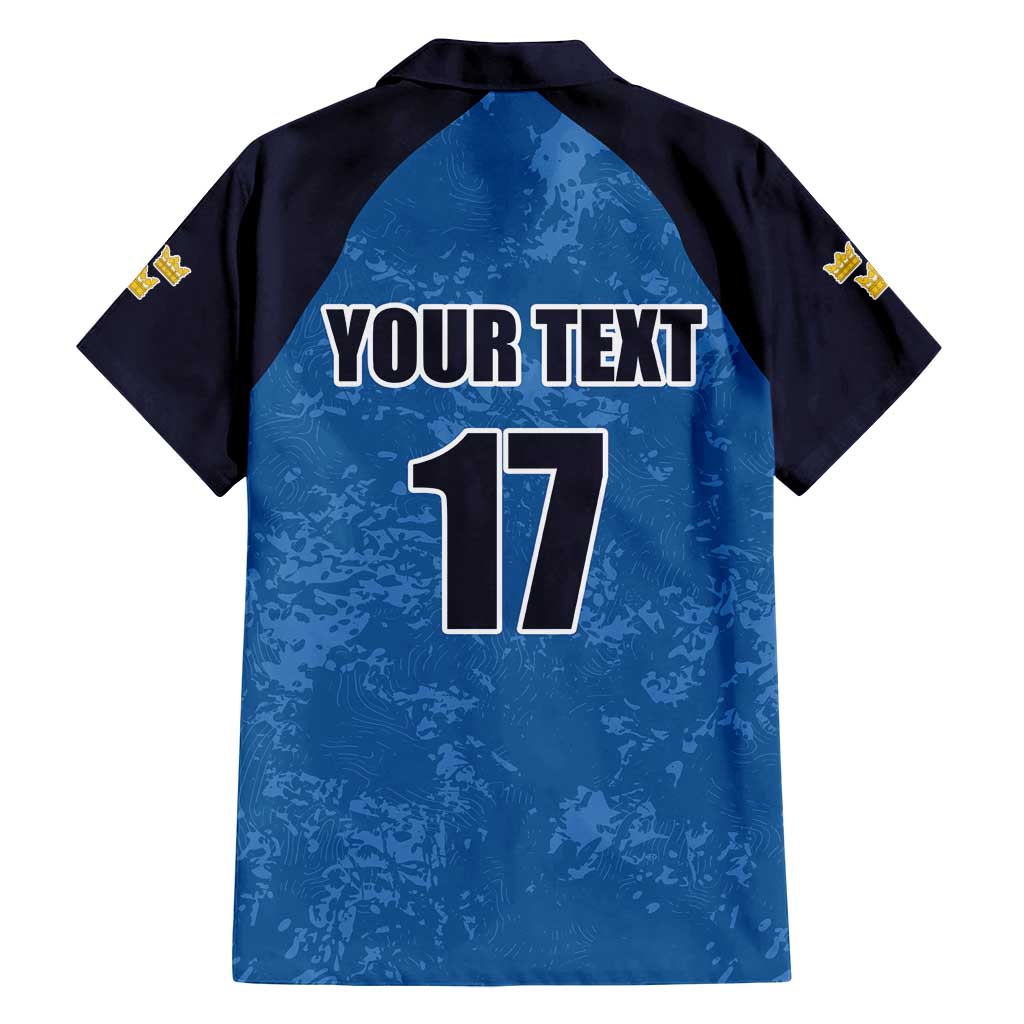 Custom Sweden Flag and Coat of arms Family Matching Long Sleeve Bodycon Dress and Hawaiian Shirt Three Crowns of Sweden