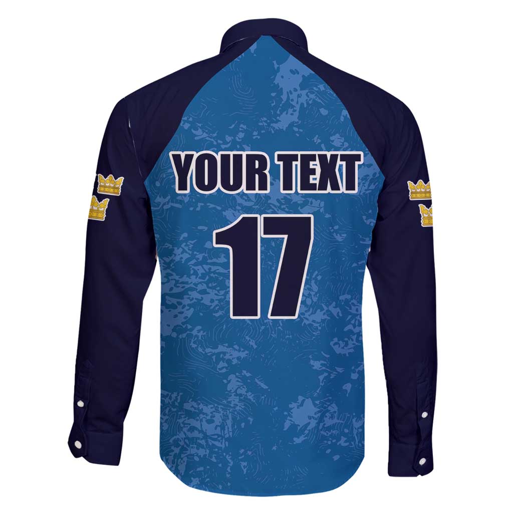 Custom Sweden Flag and Coat of arms Family Matching Long Sleeve Bodycon Dress and Hawaiian Shirt Three Crowns of Sweden