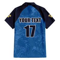 Custom Sweden Flag and Coat of arms Family Matching Off The Shoulder Long Sleeve Dress and Hawaiian Shirt Three Crowns of Sweden