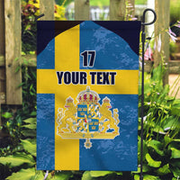 Custom Sweden Flag and Coat of arms Garden Flag Three Crowns of Sweden