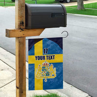 Custom Sweden Flag and Coat of arms Garden Flag Three Crowns of Sweden