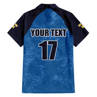 Custom Sweden Flag and Coat of arms Hawaiian Shirt Three Crowns of Sweden