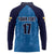 Custom Sweden Flag and Coat of arms Long Sleeve Polo Shirt Three Crowns of Sweden