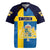Custom Sweden Flag and Coat of arms Rugby Jersey Three Crowns of Sweden