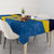 Custom Sweden Flag and Coat of arms Tablecloth Three Crowns of Sweden