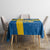 Custom Sweden Flag and Coat of arms Tablecloth Three Crowns of Sweden
