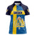 Custom Sweden Flag and Coat of arms Women Polo Shirt Three Crowns of Sweden