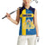 Custom Sweden Flag and Coat of arms Women Sleeveless Polo Shirt Three Crowns of Sweden