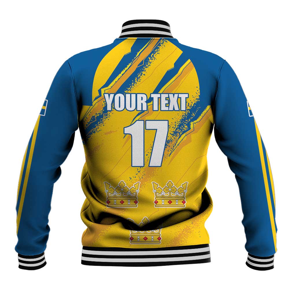 Custom Sweden Football Baseball Jacket Sporty Style