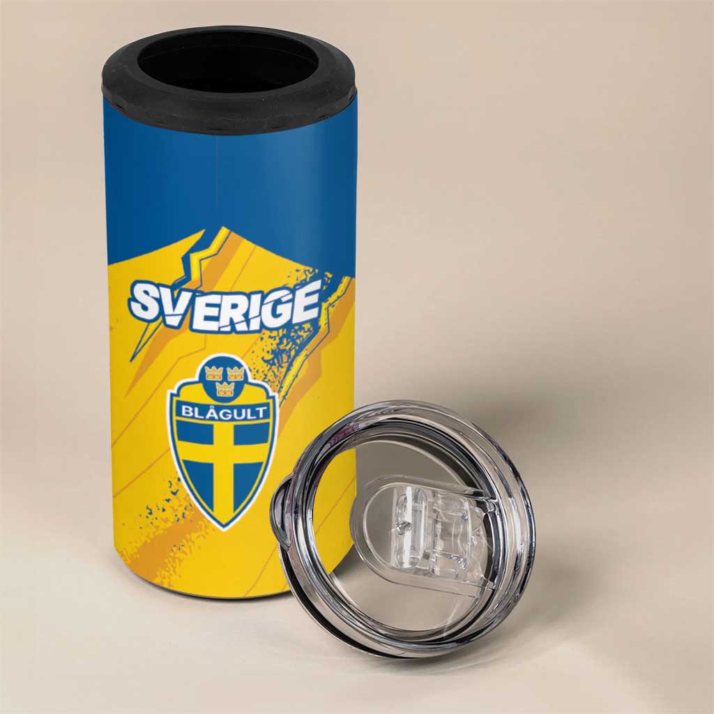 Custom Sweden Football 4 in 1 Can Cooler Tumbler Sporty Style