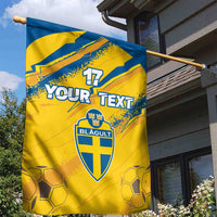 Custom Sweden Football Garden Flag Sporty Style