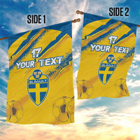 Custom Sweden Football Garden Flag Sporty Style