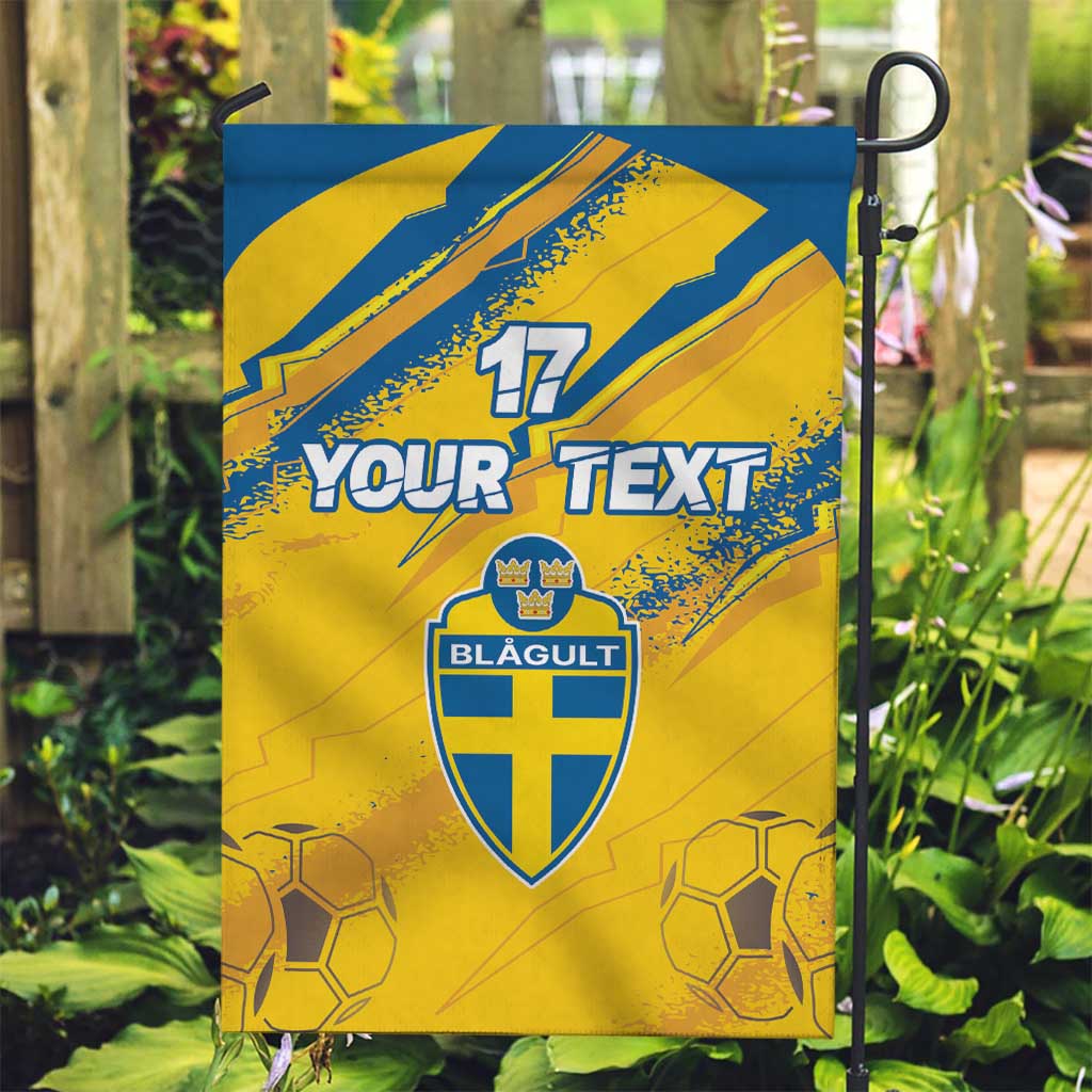 Custom Sweden Football Garden Flag Sporty Style