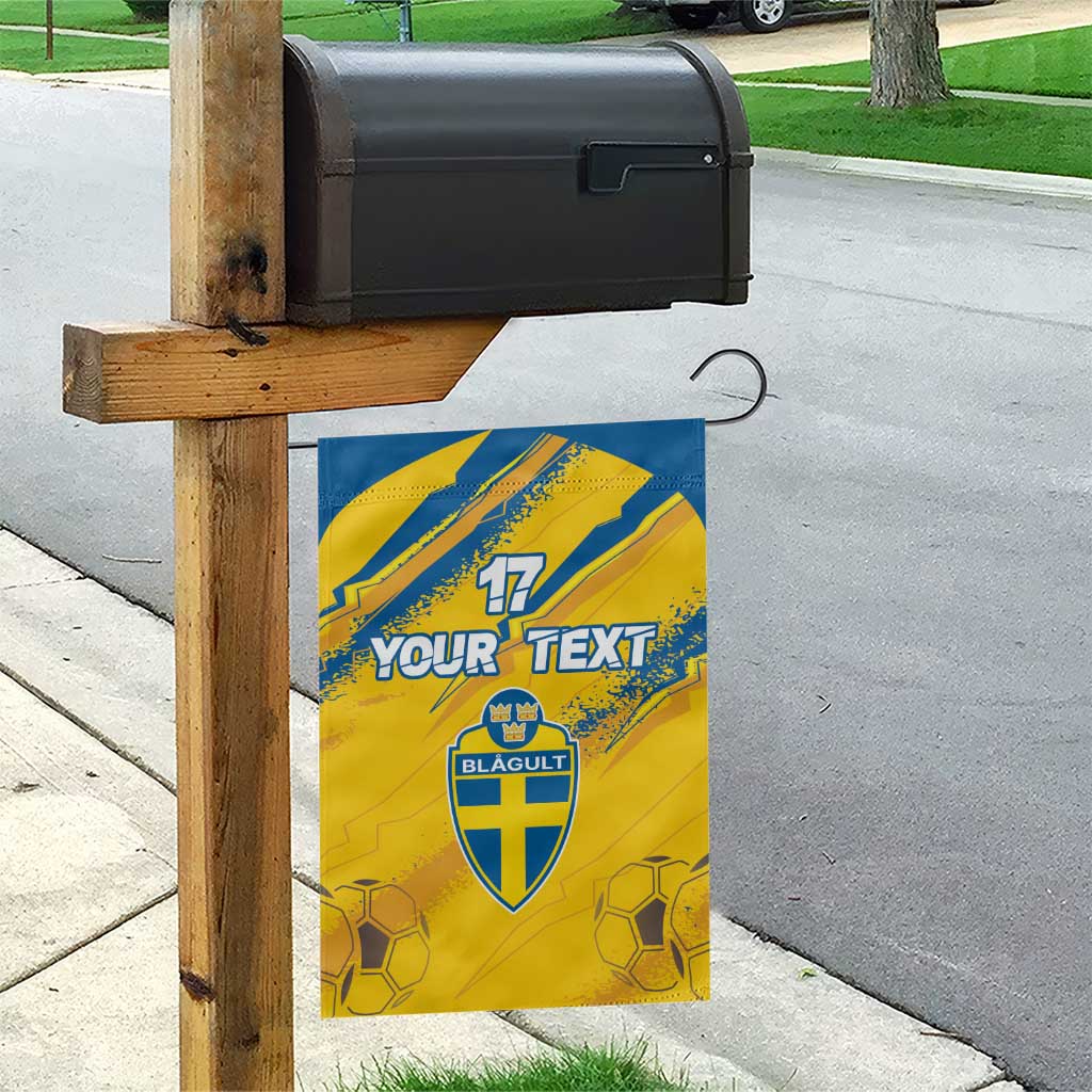 Custom Sweden Football Garden Flag Sporty Style